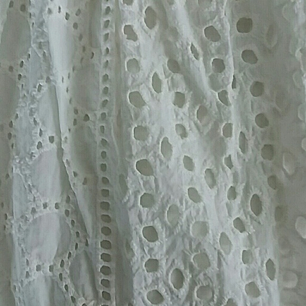 Kimchi Blue Lined Eyelet Strapless Dress Eggshell Size Medium - Picture 7 of 16
